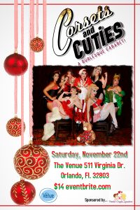Corset and Cuties Burlesque Cabaret Flyer